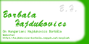 borbala hajdukovics business card